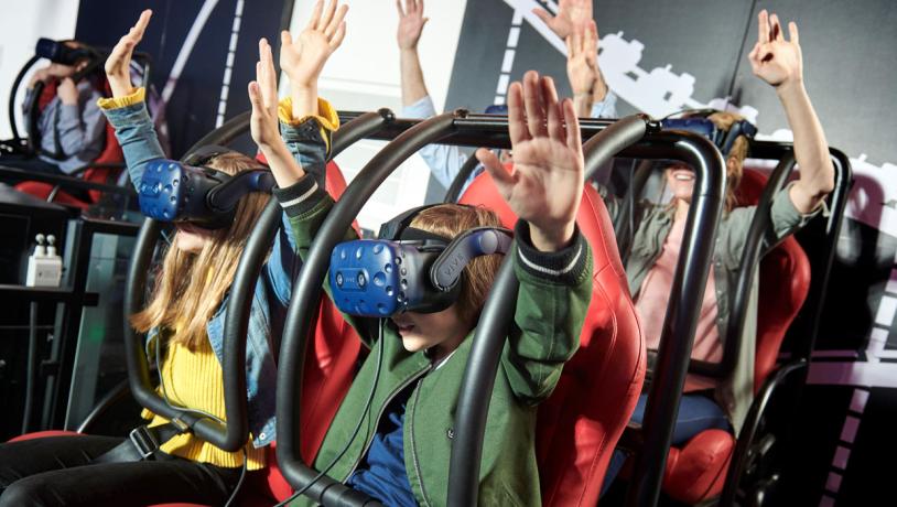 VR bumper coaster i Universe Science Park