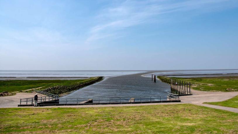 Vidåslusen bij Højer in de Waddenzee