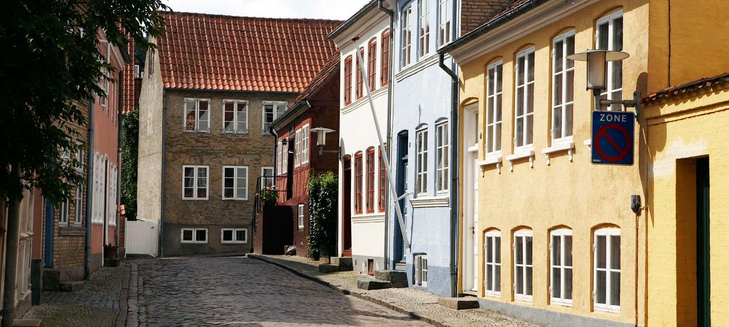 De oude stadswijk in Haderslev