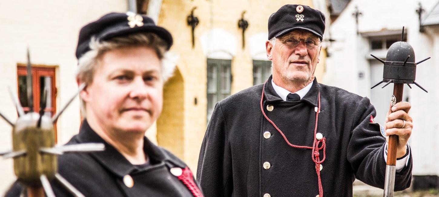 To vægtere på Vægterpladsen i Aabenraa