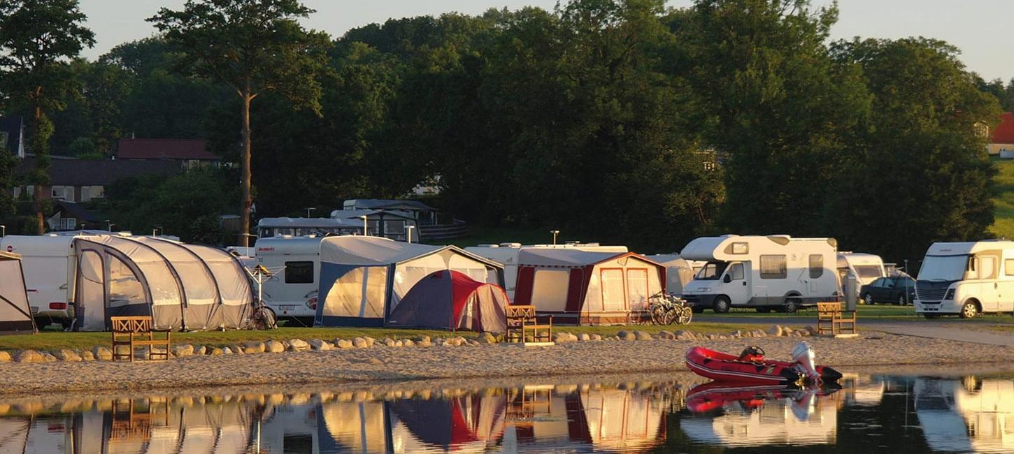 Camping ved vandkanten i Sønderjylland