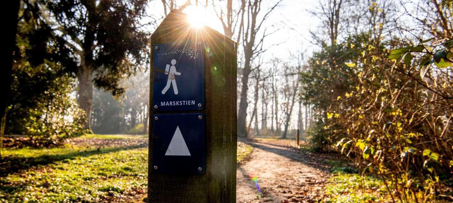 Vandreskilt på Tøndermarsken i Sønderjylland