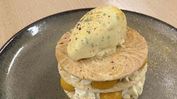 Dessert på tallerken 