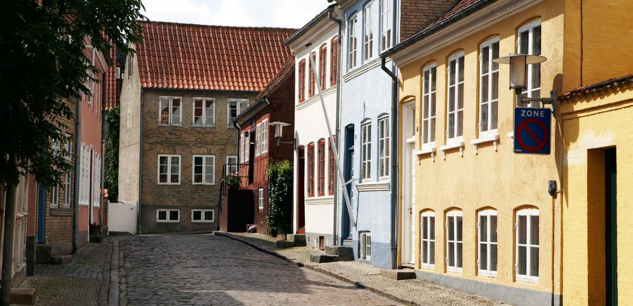 De oude stadswijk in Haderslev