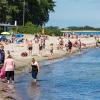 Het strand bij Gammelbro Camping