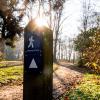 Vandreskilt på Tøndermarsken i Sønderjylland