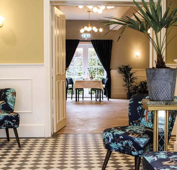 Indendørs på Hostrups Hotel i Tønder