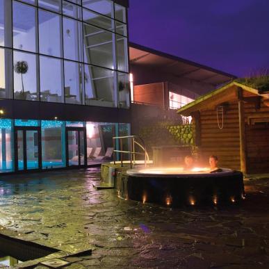 Udendørs spa ved Enjoy Resorts i slotsbyen Gråsten