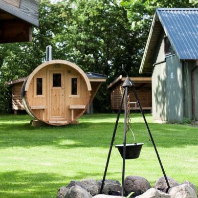 Bålplads og shelters ved Danhostel Flensborg Fjord