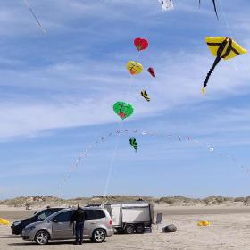 Vliegeren op het strand van Rømø